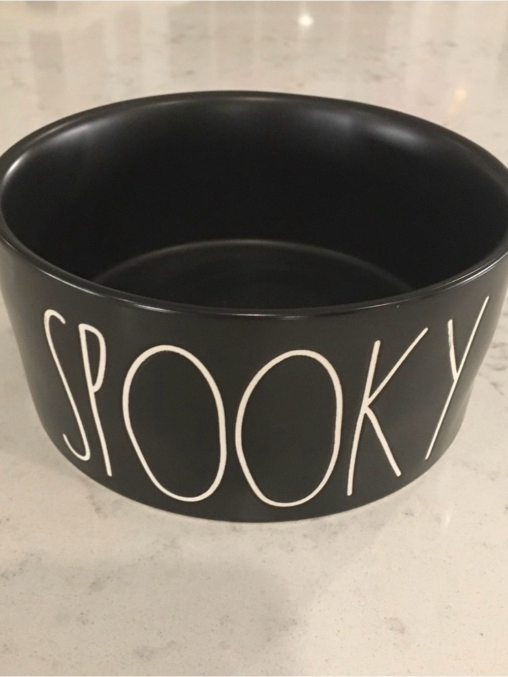 Black 'Spooky' Pet Bowl - Decorative Ceramic Pet Dish